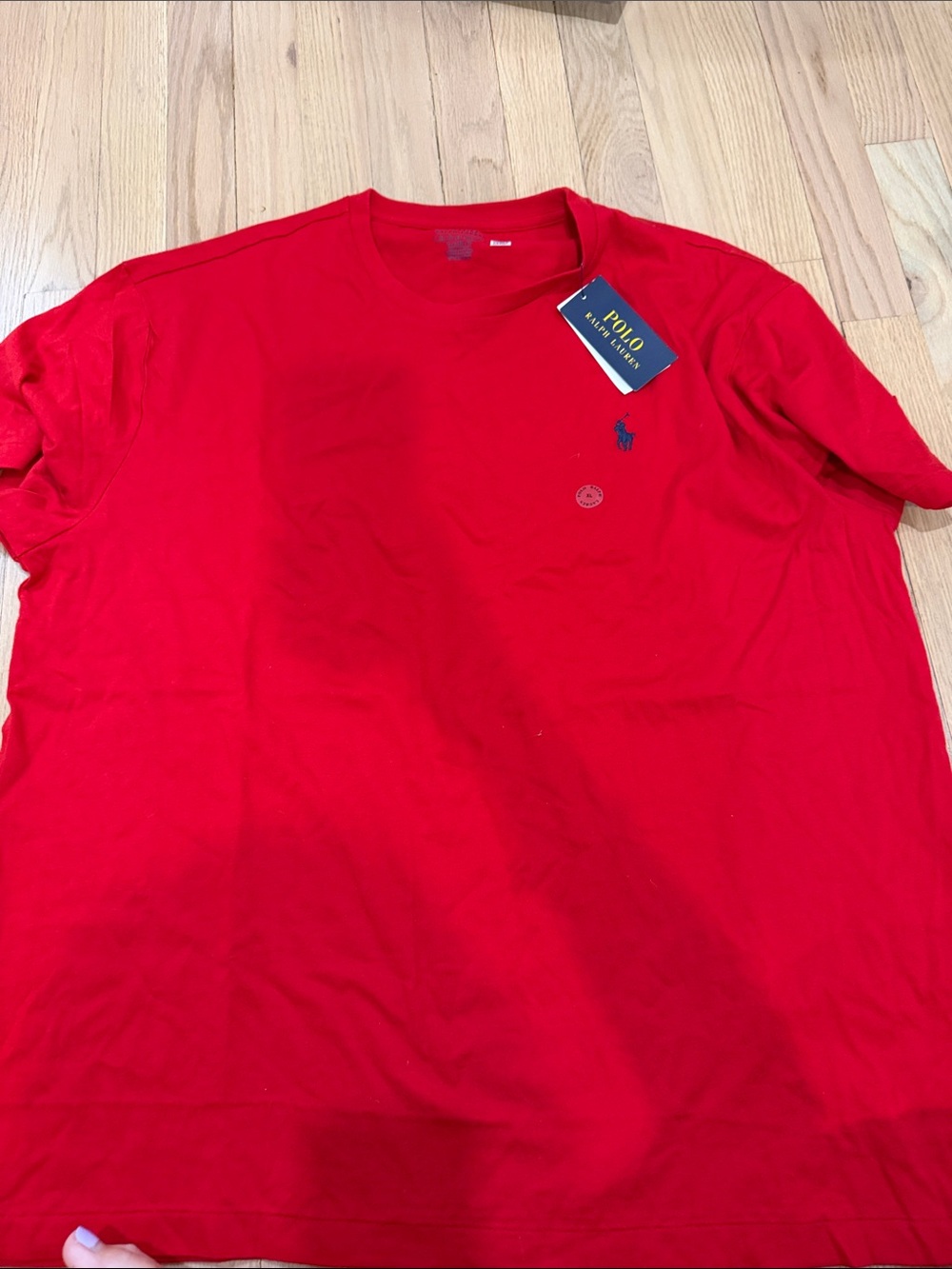 Polo by Ralph Lauren Bright Red Crewneck Tee with Navy Pony